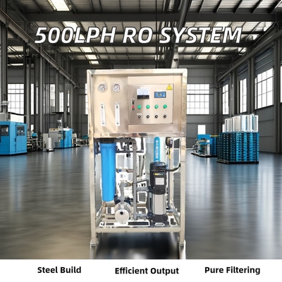 250LPH Household Water Purifier Reverse Osmosis Filter System with Pressure Vessel Water Treatment Equipment Purificator Pump