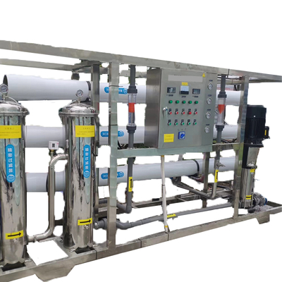 Used 1000L Seawater Desalination Water Treatment Plant Home Use Core Pressure Vessel Filter Media 220V Pump Motor Engine